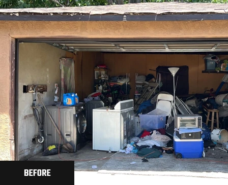 Garage door before repair, project 4